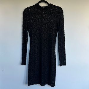 Topshop Black Lace Dress